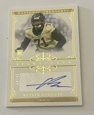 2025 NATIONAL TREASURES RC Kelvin Banks Jr Auto /49 NEW ORLEANS SAINTS ROOKIE