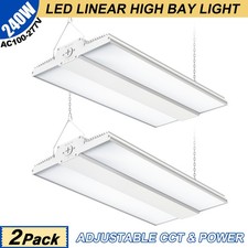 2Pack 240W Linear LED High Bay Light 1.63FT Warehouse Shop Lamp 4500/5000K/5700K
