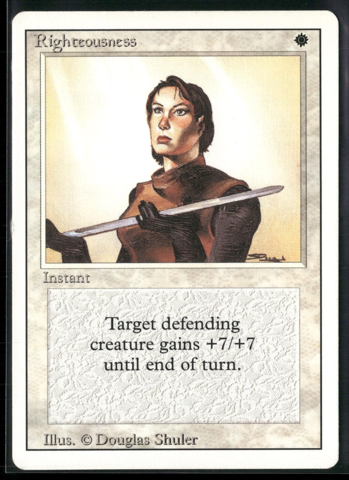 Righteousness Rare Revised Edition Magic: The Gathering Lightly Played