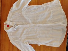 Boss by Hugo men's white long sleeve button down tuxedo shirt with side buttons