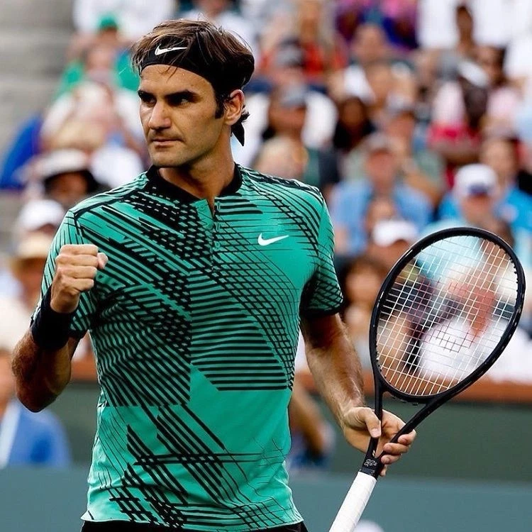 Nike 2017 Roger Federer RF Indian Wells Miami Henley Polo Tennis Shirt XL Nadal - Image 2 of 4