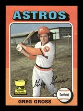 1975 Topps #334 Greg Gross EX++ Excellent++ RC Rookie Astros BXCP53