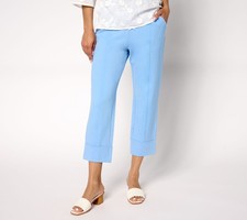 Isaac Mizrahi Live Women's Petite Pants PM Sublime Stretch Ponte Blue A688033