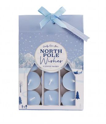 Candy Cane Lane Duft Nordpol Wünsche Teelichter Kerze Geschenkset