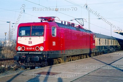 DR 112 027-8  Berlin Schönefeld 1991 / org. Farb-Dia + Datei!  846#14