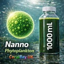 1 LITRE -  Nannochloropsis phyto LIVE Phytoplankton,concentrated ,  reef tanks. 