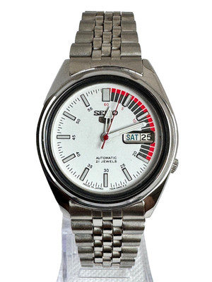 Vintage Seiko 5 Automatic 21 Jewels 7S26A Herrenuhr, Tag/Datum, gebraucht