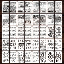 Letter Stencils for Painting, 40PCS 6.8x4 Journal Stencils for Crafts Reusabl...