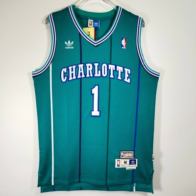 #ad Muggsy Bogues #1 Jersey Embroidered Blue S M L XL 2XL $49.90