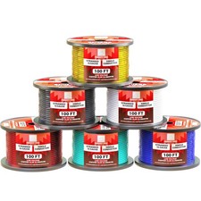 16 Gauge Wire Combo 6 Pack 600ft Total 100ft Per Roll, 12V Low Voltage Auto...