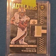 Panini 2019 Playoff Accolades Michael Thomas #8 Prime /50 Saints Memorabilia