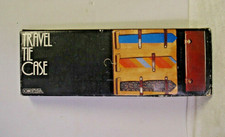 Vtg faux Leather Neck Tie Holder Men's Travel Case Carrier hanging Valet NEW 17"