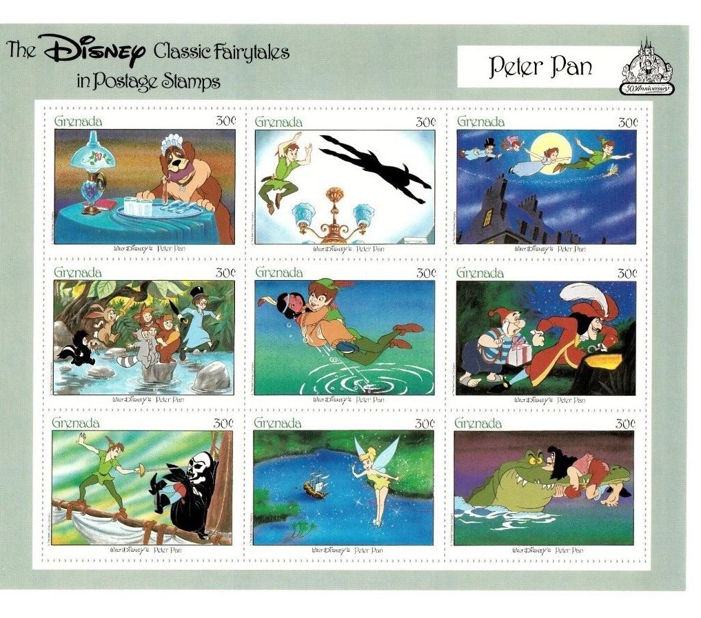 GRENADA - DISNEY STAMPS - CLASSIC FAIRY TALES - PETER PAN - MNH | eBay