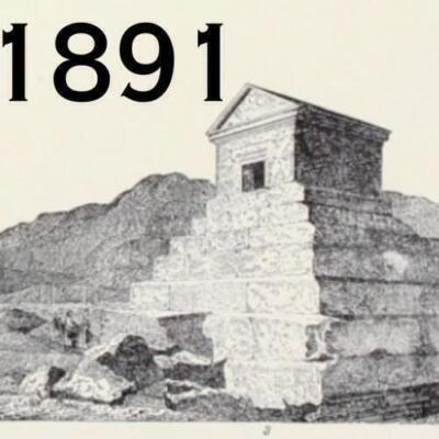 1891 PERSIA IRAN XERXES PERSEPOLIS GRAVES ROCK TOMB CYRUS VICTORIAN ERA PRINT