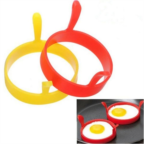 8pcs Silicone Egg Rings Non Stick Kitchen Baking Tools Pancake Handles - Picture 6 of 11