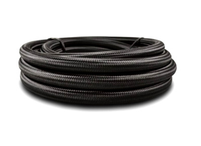 Vibrant Performance 20ft Roll of Black Nylon -6AN Braided Flex Hose w/PTFE Liner
