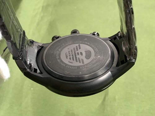 OROLOGIO AL QUARZO UOMO EMPORIO ARMANI AR2485 RENATO CLASSIC NERO CRONOGRAFO 5 ATM - Foto 11 di 16