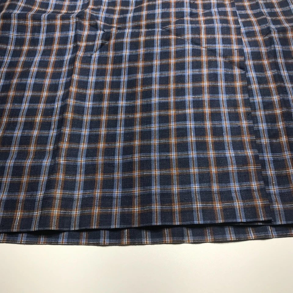 Маленькая изысканная юбка женская размер 12 клетчатая с боковой пряжкой 100% лен повседневная - Изображение 4 из 4