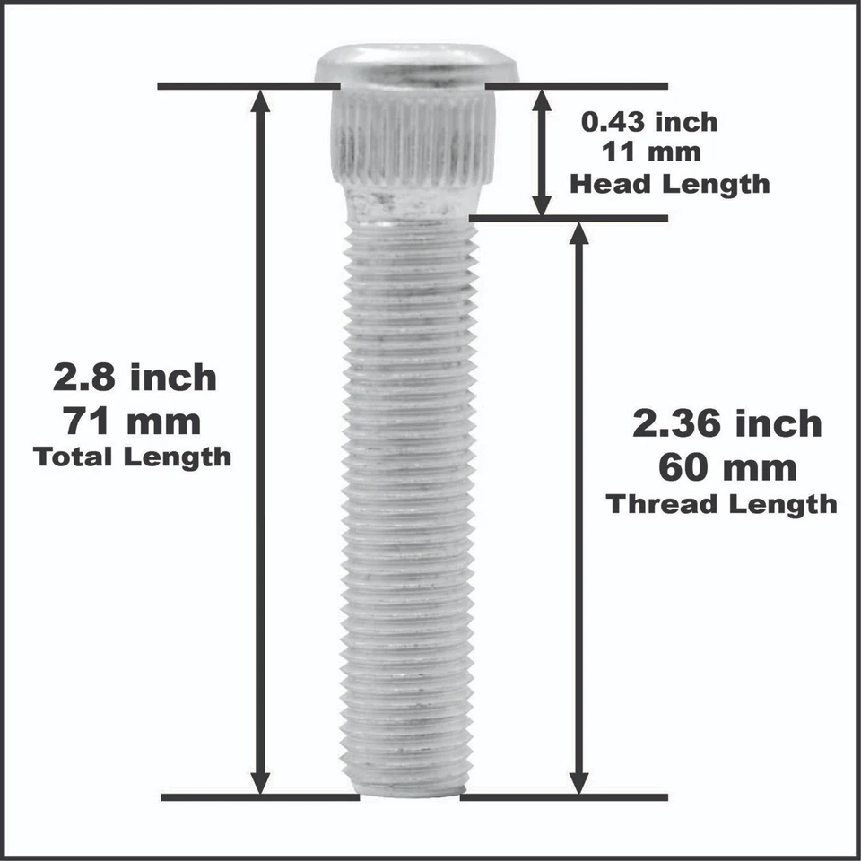 Tacos de rueda extendidos 71 mm de largo compatibles para Chevrolet Camaro 2010-2024 10 piezas Foto 4 de 4