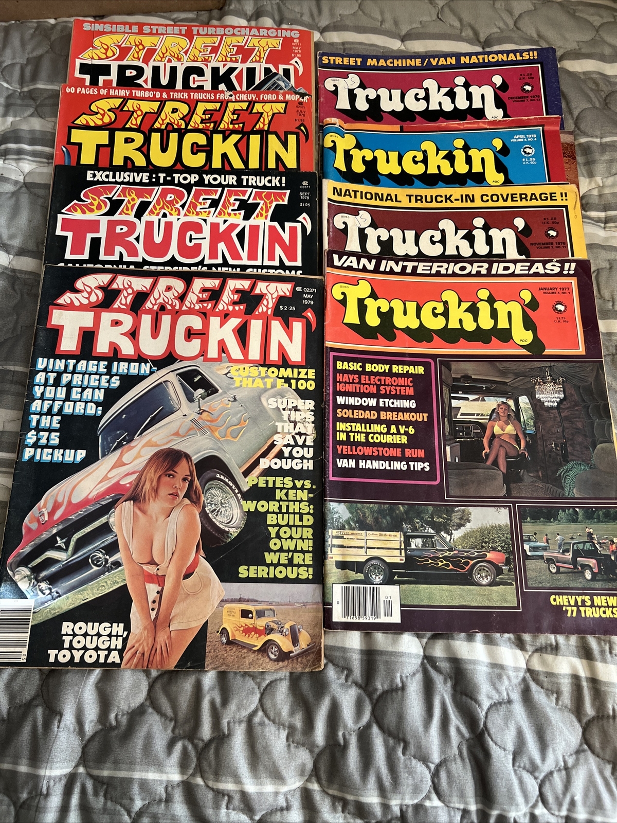 Lot of 8 Vintage Truckin' Magazines 19761979 Vans Trucks Street