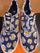 Rocket Dog Women’s Navy Afina Homer Daisy Slip-On Cotton Sneaker Size 8 New