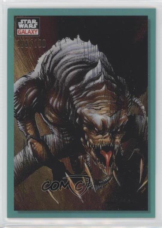 2023 Topps Chrome Star Wars Galaxy Aqua Refractor /199 Rancor Ravenous #19 ob9