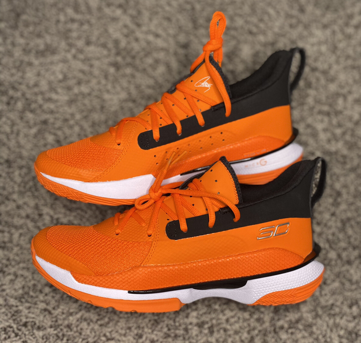 Rare Under Armour Team Curry Orange Mens Basketball Shoes