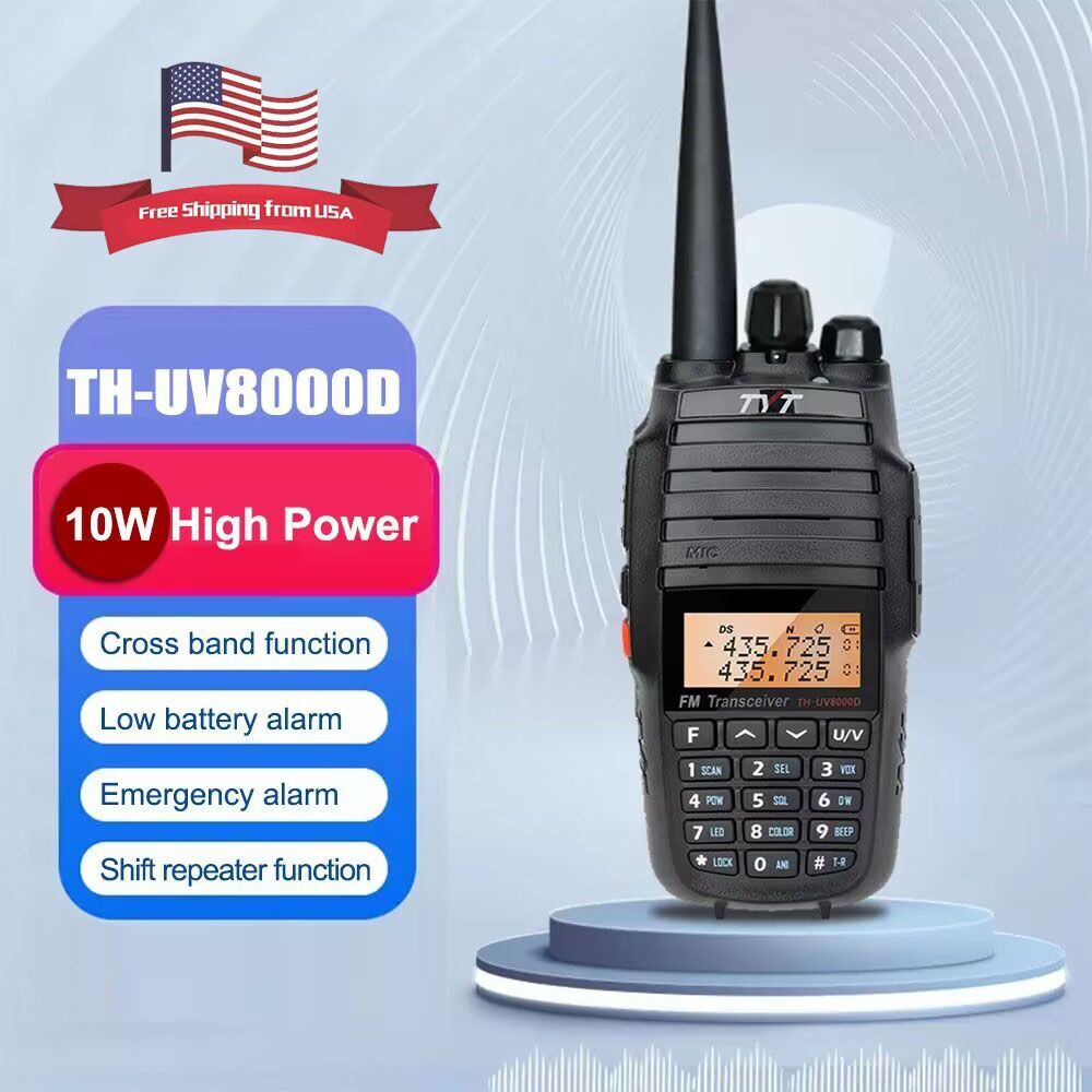 TYT TH-8000D 10W Ham Radio – Dual Band UHF/VHF Cross Band Repeater Handheld