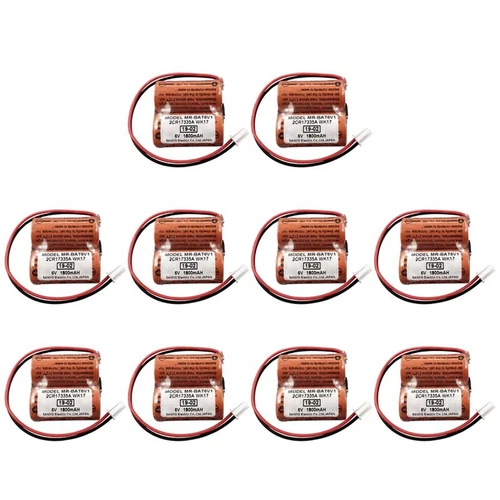(10 Pack) For Mitsubishi MR-BAT6V1 2CR17335A WK17 6V 1800mAh battery with Plug - product listing photo