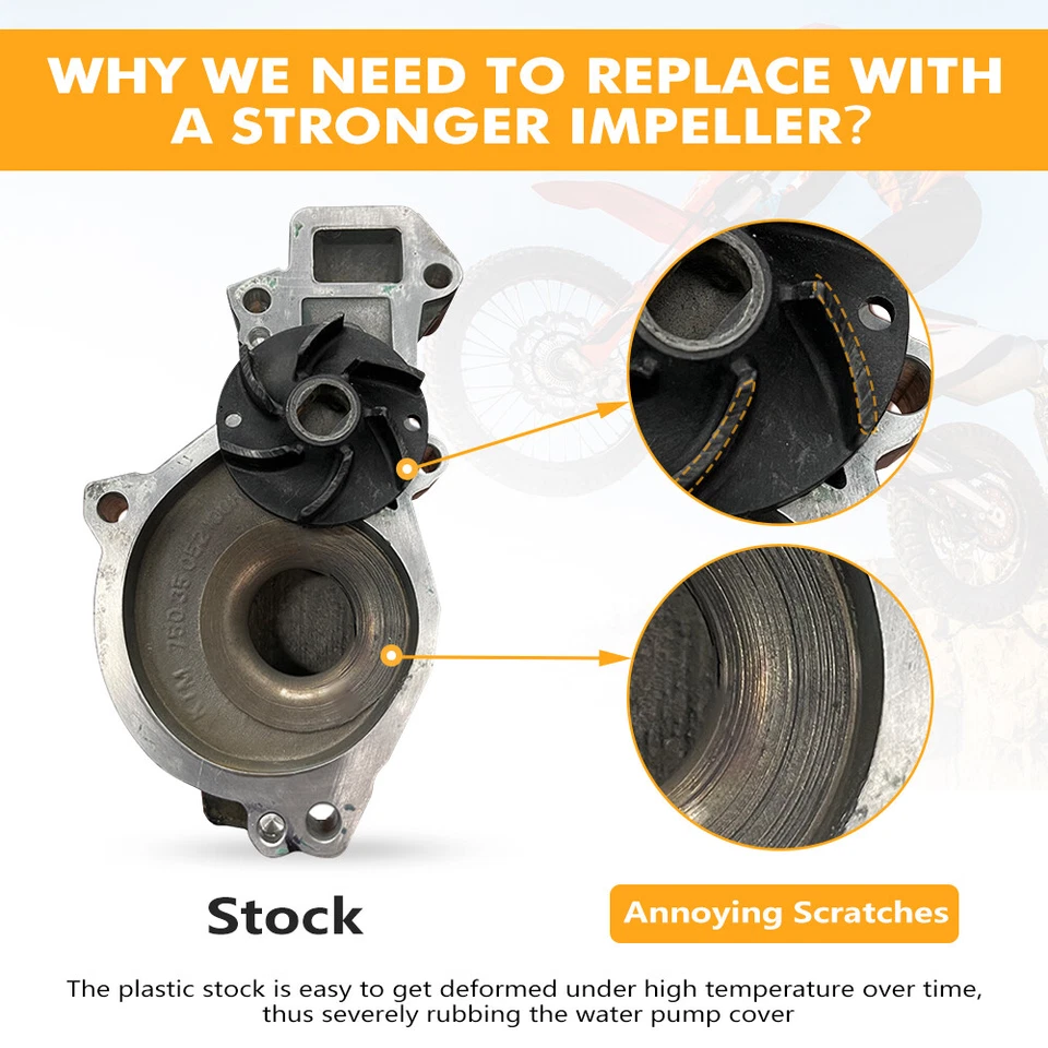 Kit enfriador impulsor bomba de agua para Husqvarna 701 Enduro/Supermoto 2016-2023 Foto 4 de 4