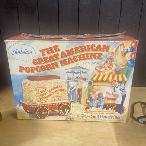 Vintage 1976 Sunbeam Great American Popcorn Machine Wagon Corn Popper #18-90 - Picture 7 of 9