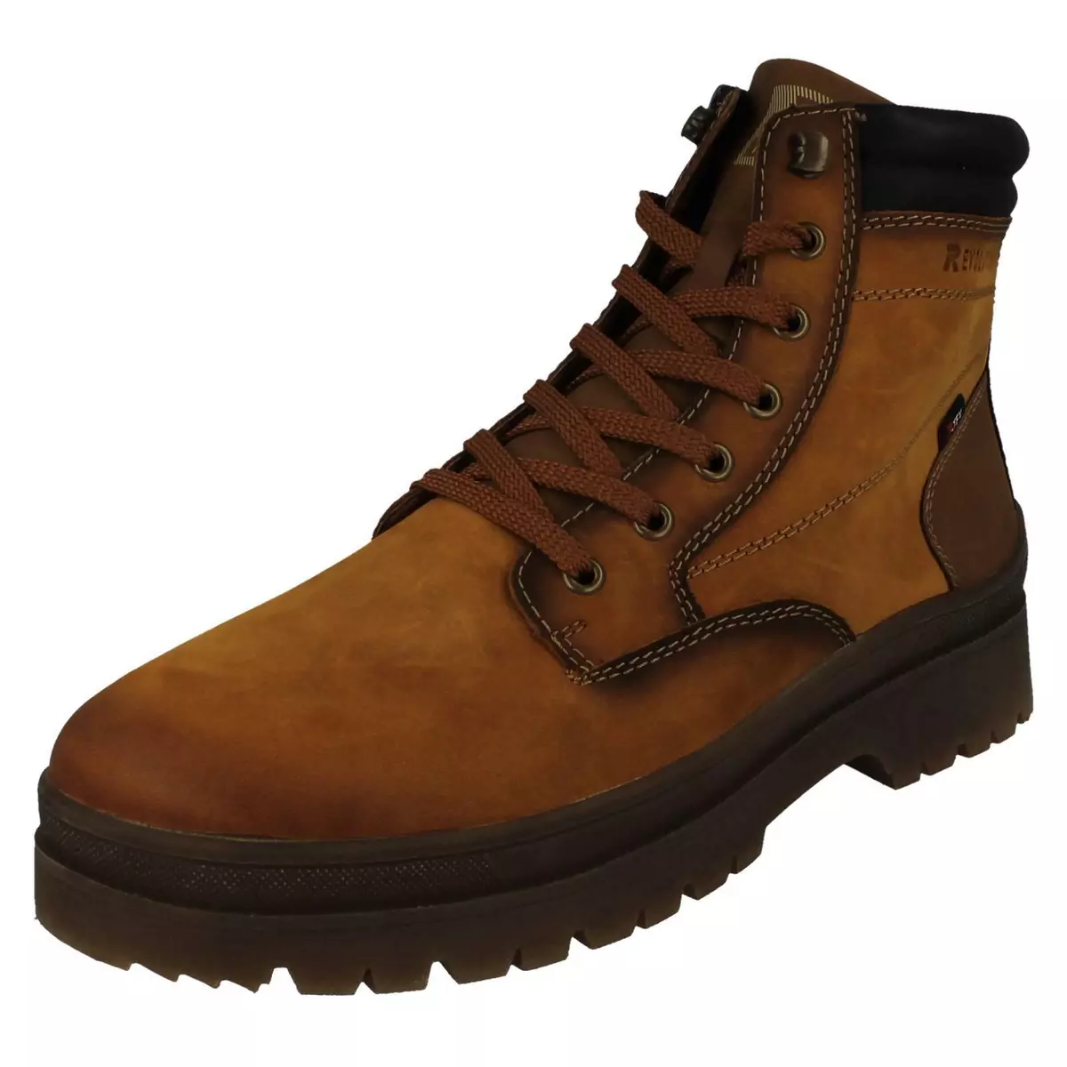 Mens Rieker Revolution U0272 Brown Leather Casual Warm Lined