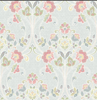 A-Street Prints Brewster 1014-3770 Willow Sky Blue Nouveau Floral Wallpaper
