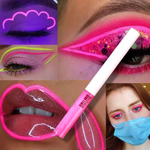 Eyes Makeup Fluorescent Ultra-fine Liquid Eyeliner Neon Eye Liner Beauty Fashion - Picture 10 of 20