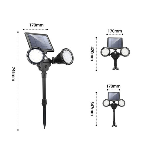 Solar Lights Outdoor LED Motion Sensor In-Ground Light Dusk to Dawn Lamp US W8J5 - Picture 2 of 12