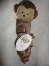 MONKEY CARTERS PRECIOUS FIRSTS BABY BLANKET BROWN TAN PLUSH SECURITY 2011 LOVEY