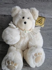 Vtg Deri Cartier Bear Company 1985 Baby Bear Ivory 17” w Tags Rare - SIGNED