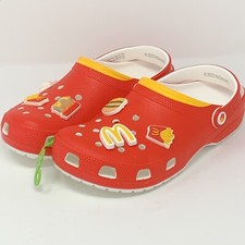 NEW Crocs x McDonald's Classic Clog Unisex Red - Size M9 /W11 With Bag Jibbitz