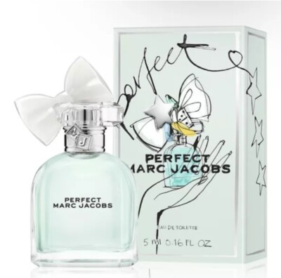 NIB {Marc Jacobs} PERFECT Eau De Toilette Splash MINIATURE 0.16 fl oz/5ml Travel