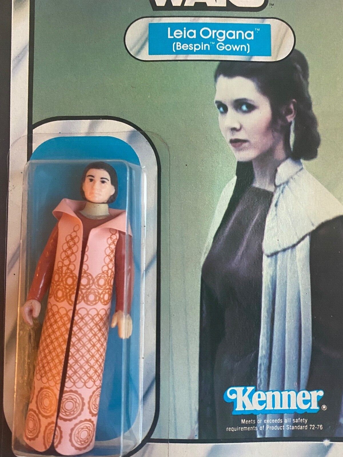 VINTAGE STAR WARS MOC Leia Bespin 31 Back B Photo Variant RARE Kenner