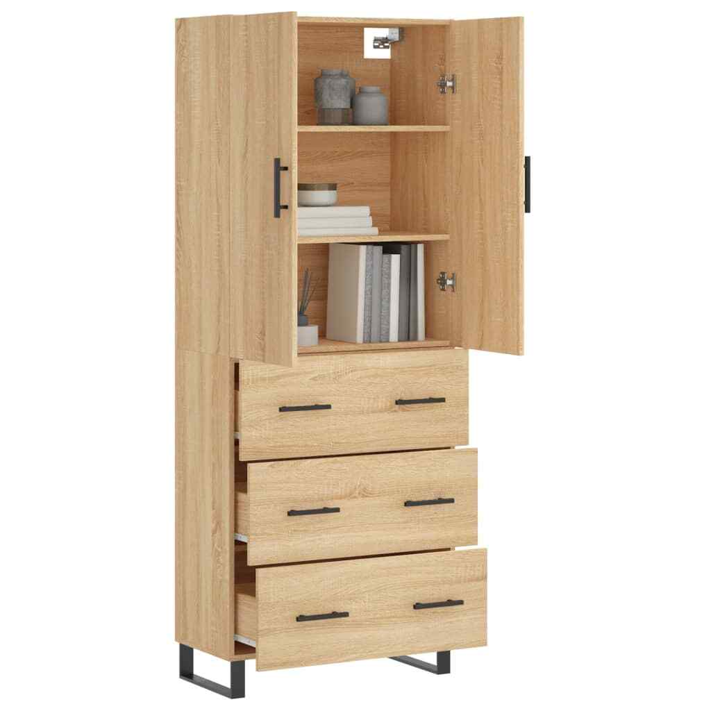 Thumbnail - Highboard Sonoma-eiche 69,5x34x180 Cm Holzwerkstoff