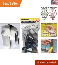 20 Carbon Steel Screen Clips for Easy One-Person Installation - All Applications