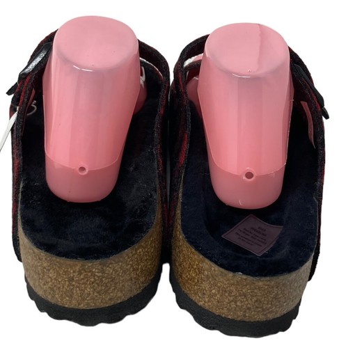 Sandali Birkenstock Arizona Shearling Plaid Rosso Taglia 12 Scarpe Uomo Lana 45 NUOVI - Foto 9 di 12
