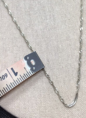 Vintage Sterling Silver 925 Twist Design Chain Necklace 18