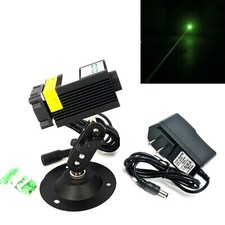 532nm 50mW-80mW green dot laser diode module with holder and 12V adapter 33x50mm