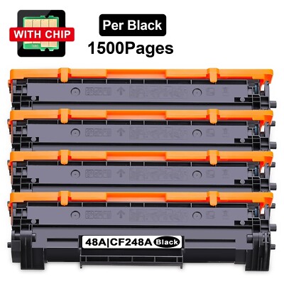 4PK CF248A Toner Cartridge For HP 48A Laserjet Pro M15w M15a M16w M16a