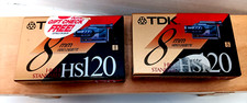 TDK High Standard HS120 8mm Video Cassette LOT OF 2 New and Sealed FREE SHIP