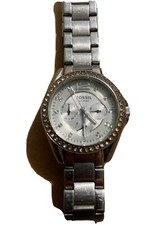 Fossil 10 ATM womans silver watch ES 2203
