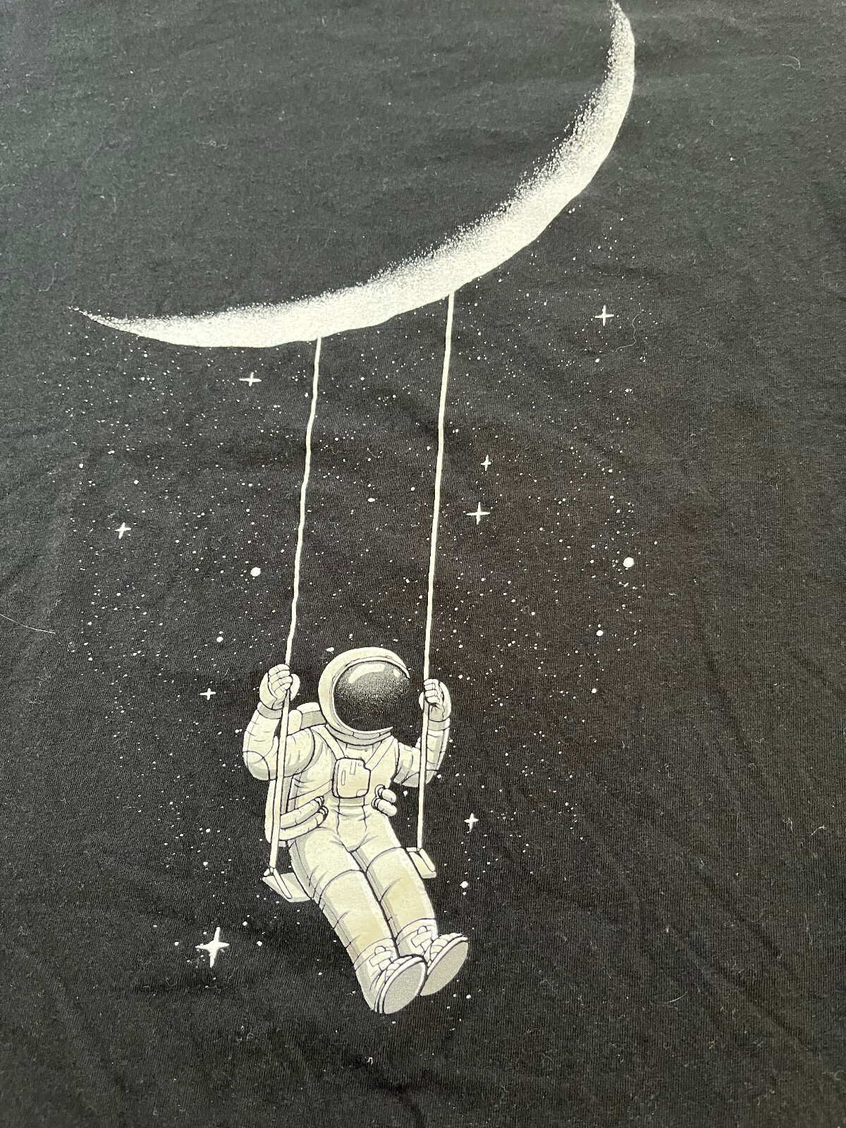2 Threadless Smiley Face  Swing Moon Astronaut Gr… - image 9