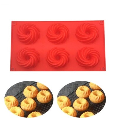 Wirbel Kuchenform 6 Hohlraum Ostern Nest Cupcakes Muffins Form Silikon Backseife